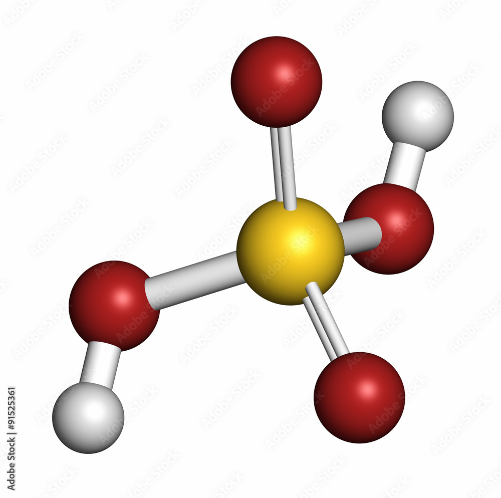 Sulfuric acid (H2SO4) strong mineral acid molecule. Sulfuric acid (H2SO4) strong mineral acid molecule.