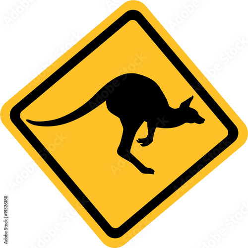 Australia kangaroo sign