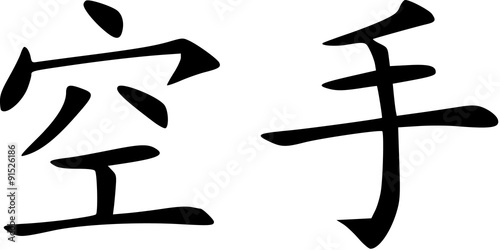 Chinese signs Karate