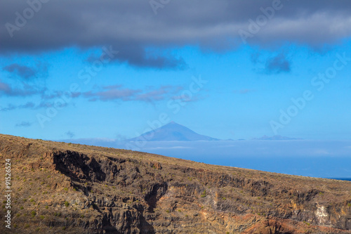 peak of Teide seen from La Gomera