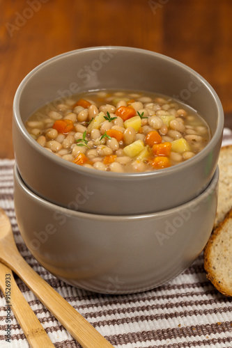 Vegetable Soup. Selective focus.