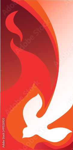 Bird in flames