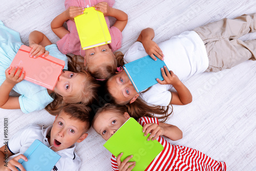Top view of children in cir...