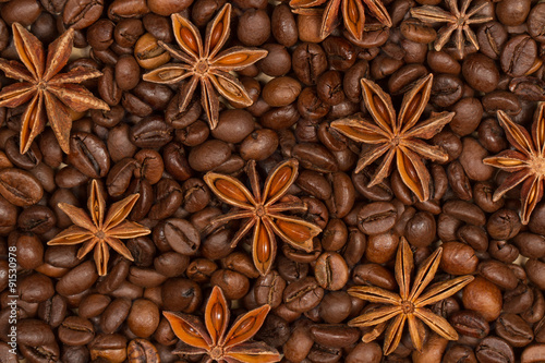 roasted coffee and star anise Macro