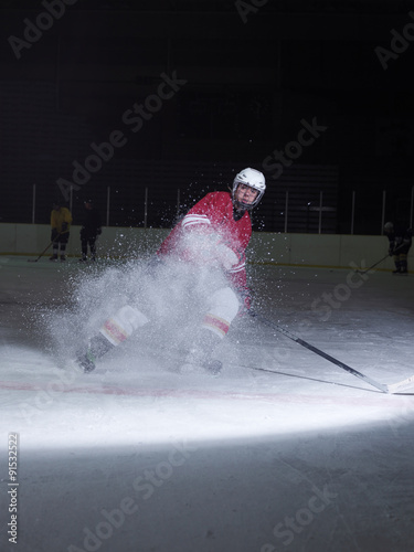 Canvas Print ice hockey player in action