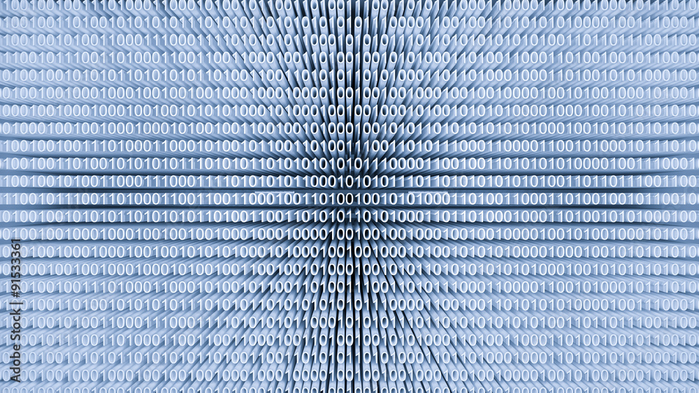 background in the form of binary code  - obrazy, fototapety, plakaty 