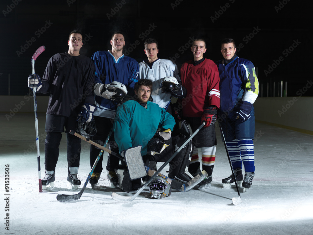 Naklejka premium ice hockey players team
