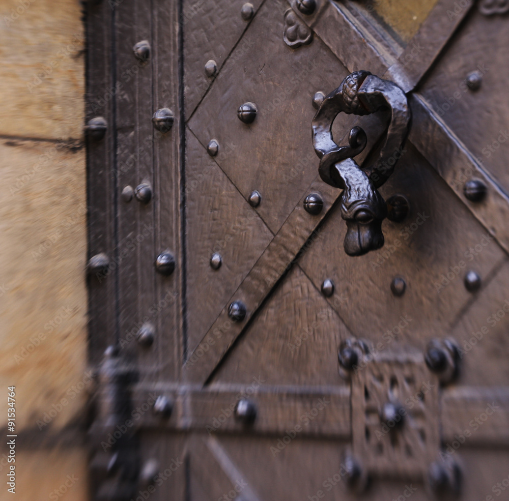 beautiful metal gate of ancient castle, Prague beautiful metal gate of ancient castle, Prague