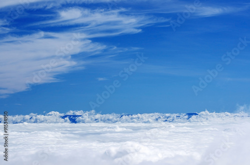Clouds, a view from top of mountain