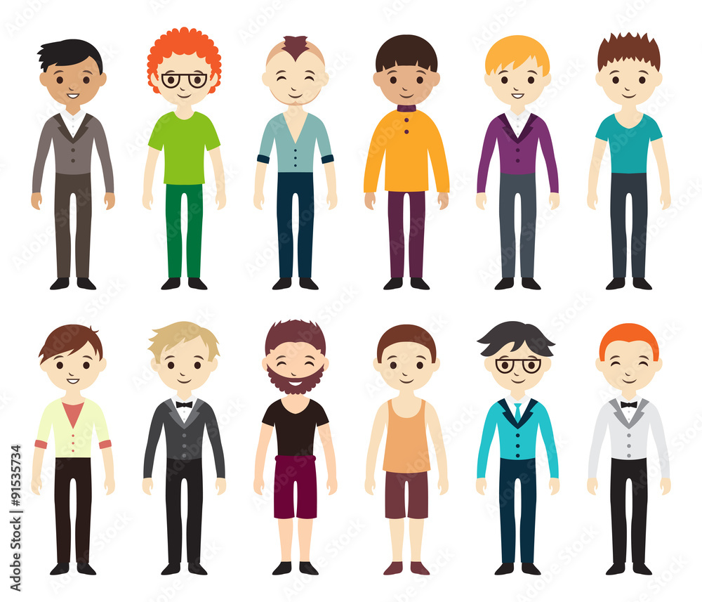 Collection of different men and women Collection of different men and women
