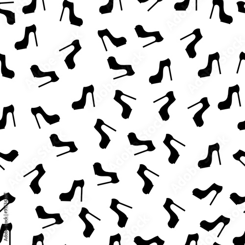 pattern shoes fashion background vector