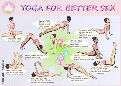 Yoga For Better Sex Stock Vector | Adobe Stock