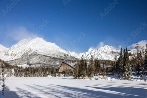 winter mountain landscape, Tatras, Slovakia.