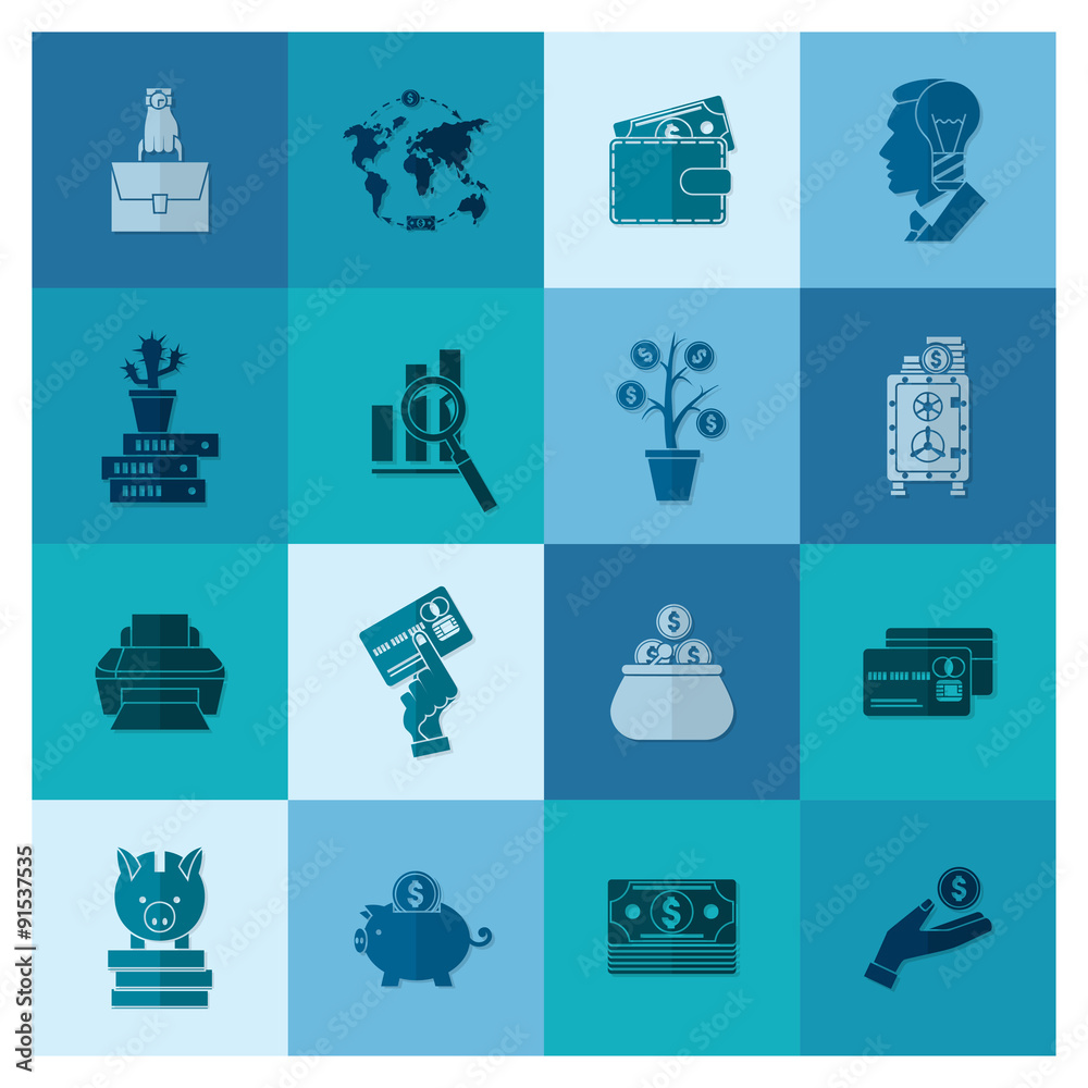 Business and Finance Icon Set Business and Finance Icon Set