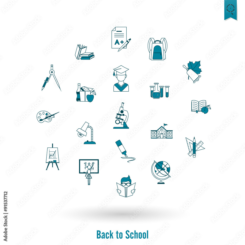 School and Education Icons School and Education Icons