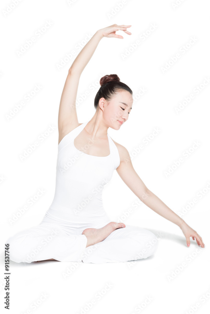 sporty woman in exercises yoga sporty woman in exercises yoga