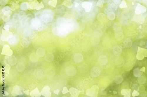 Bokeh sun light leaf nature abstract background.