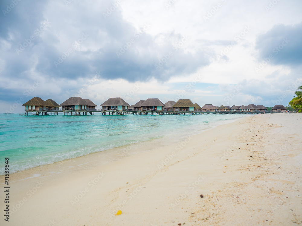 Beautiful beach landscape at  Maldives