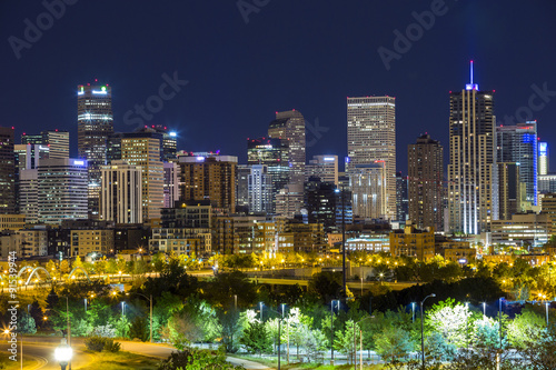 Obraz na płótnie Denver downtown panorama, Colorado w salonie