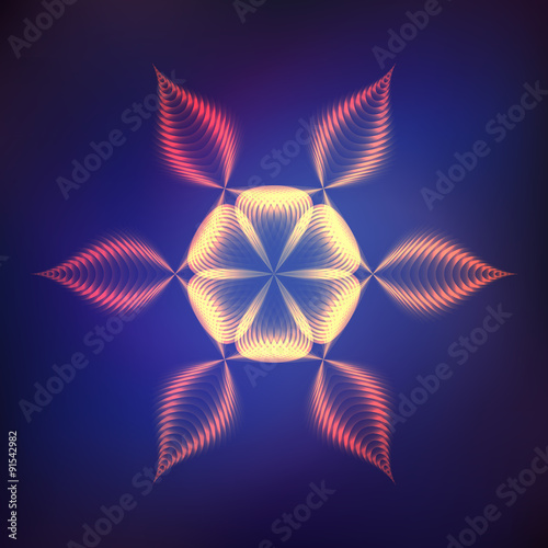 Shining abstract flower