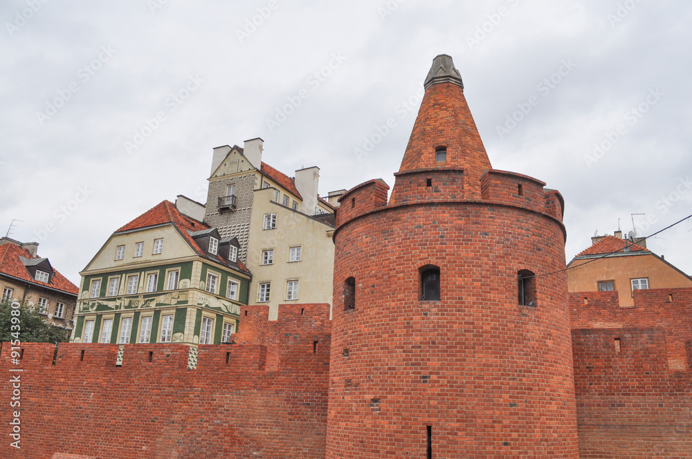Old Town fortifications in Warsaw