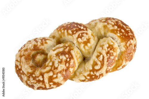 Bun with cheese gratin