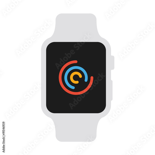 Beautiful Smart Watch Flat Design Template