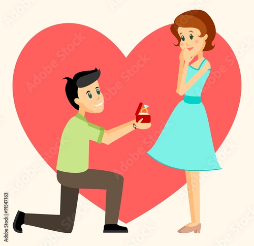 Man makes marriage proposal to girlfriend