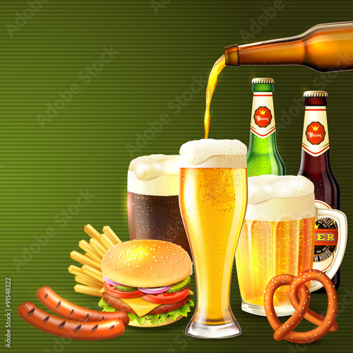 Beer Realistic Illustration