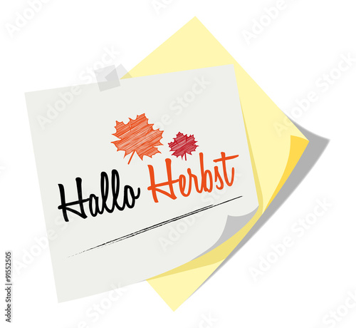 Post it | Notizzettel | Hallo Herbst