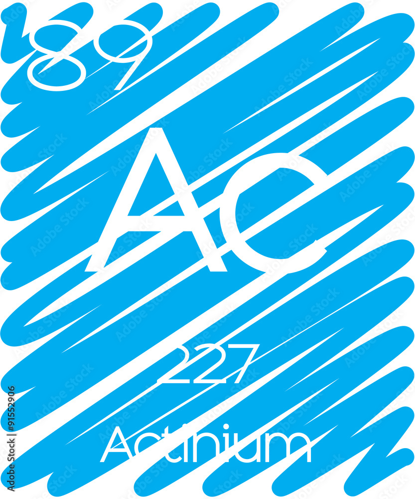 Informative Illustration of the Periodic Element - Actinium Informative Illustration of the Periodic Element - Actinium