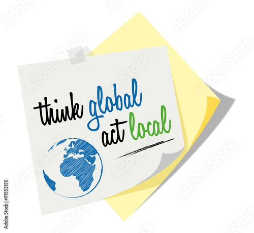 Post it | Notizzettel | think global act local