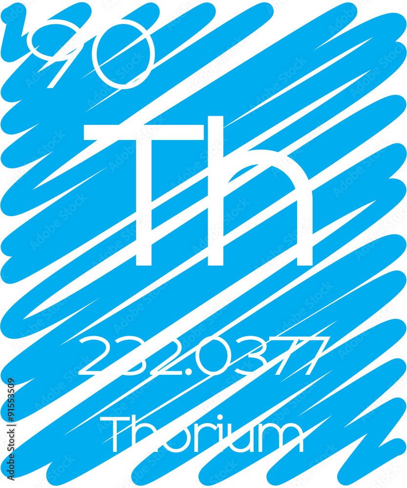 Informative Illustration of the Periodic Element - Thorium Informative Illustration of the Periodic Element - Thorium