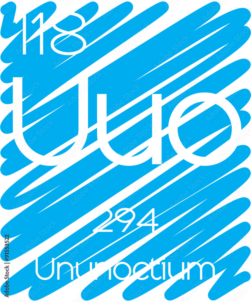 Informative Illustration of the Periodic Element - Ununoctium