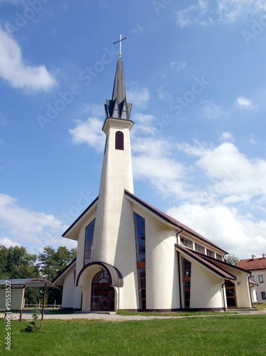 modern catholic church in Krakow #91553527