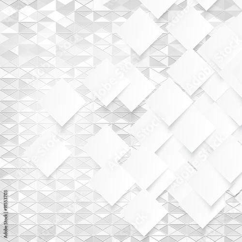 Fototapeta Naklejka Na Ścianę i Meble -  Vector white squares. Abstract background