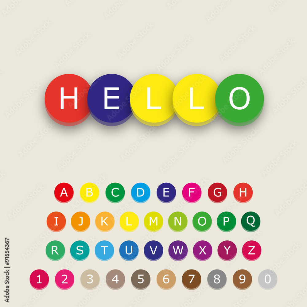 Multicolored alphabet letters icons Multicolored alphabet letters icons
