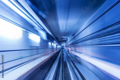 high speed movement in a tunnel