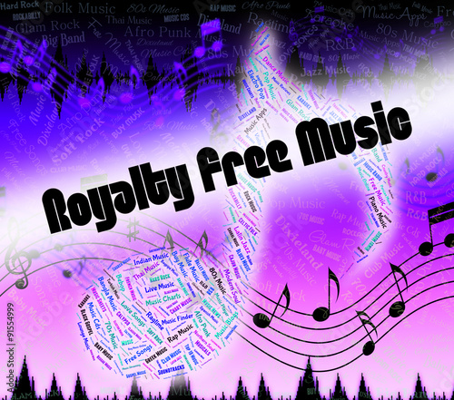 Quadro em tela Royalty Free Music Shows Sound Tracks And Acoustic