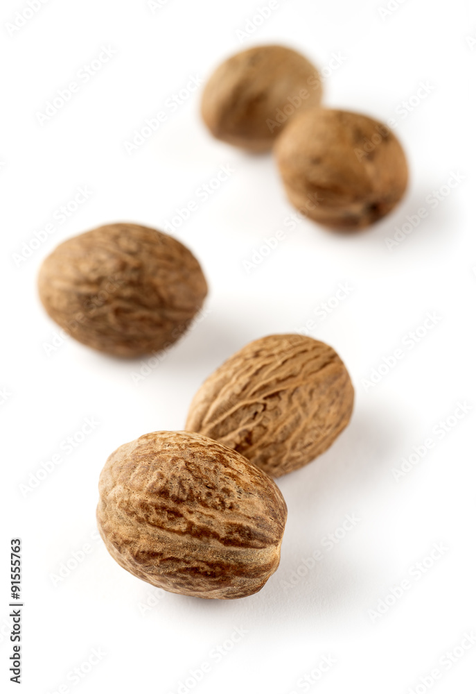 nutmeg on white nutmeg on white