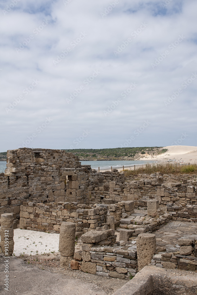 restos arqueológicos de la antigua ciudad Romana de Baelo Claudia en Tarifa, Cádiz, Andalucía