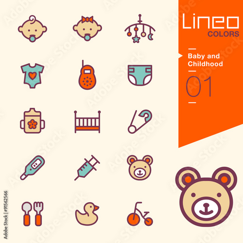 Lineo Colors - Baby and Childhood icons