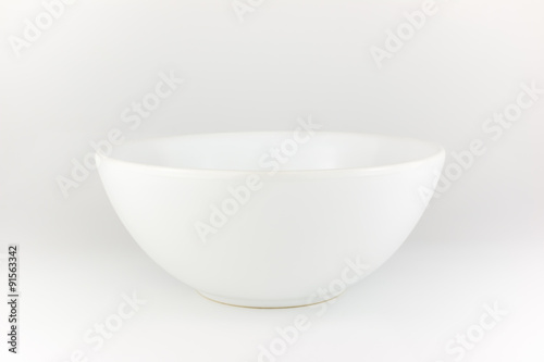 White bowl Isolated on white background