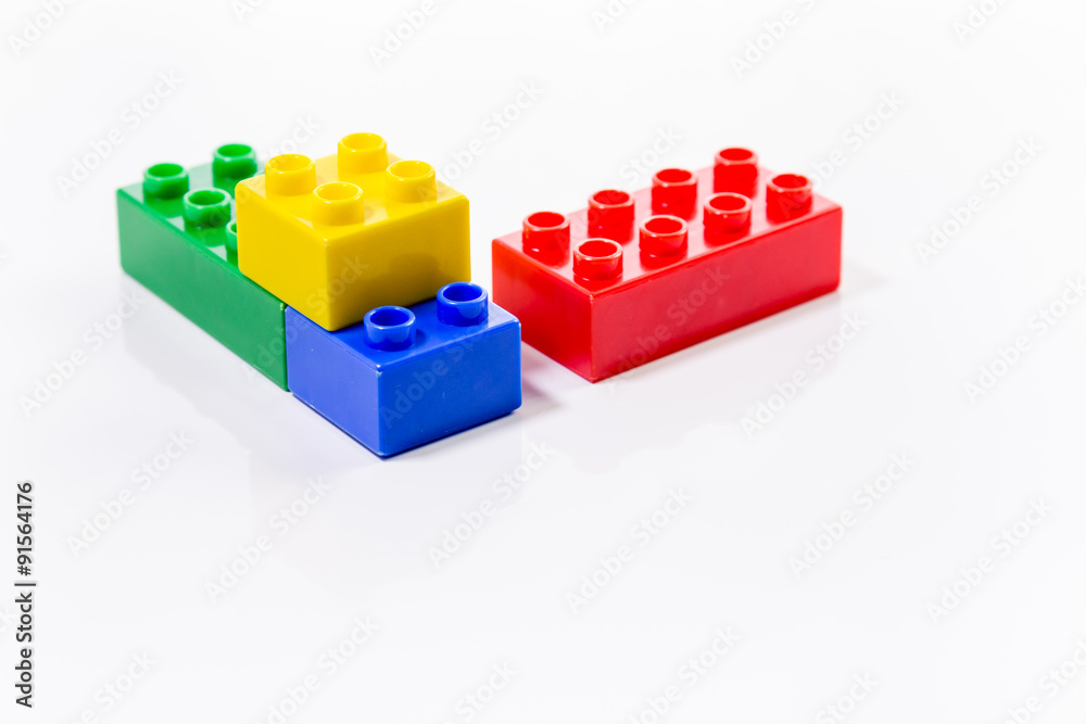 Fototapeta premium Colorful plastic bricks