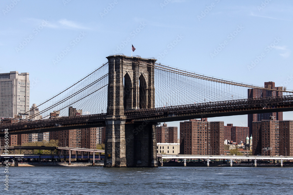 Obraz premium Nowy Jork, Most Brookliński