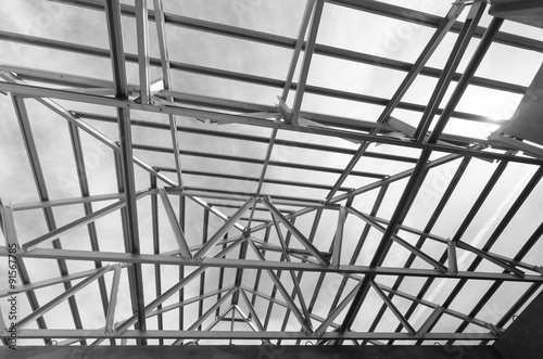 Steel Roof Black and White