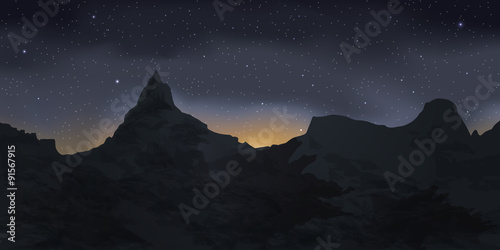Montagne Ciel étoiles