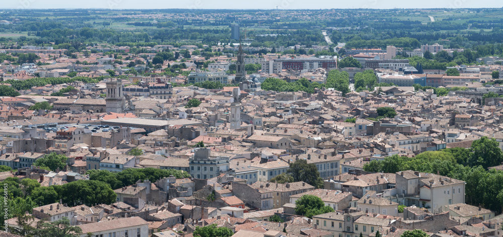 Fototapeta premium Nîmes z nieba