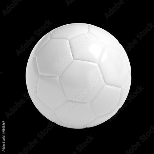 Fototapeta Naklejka Na Ścianę i Meble -  Football - Soccer ball HQ 3D render isolated with clipping path on black.