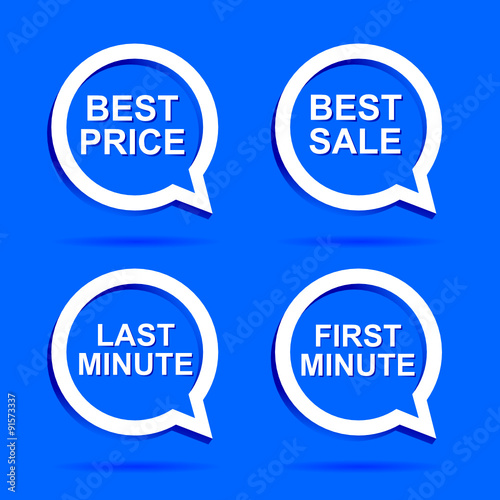 speech bubble label vector with best price